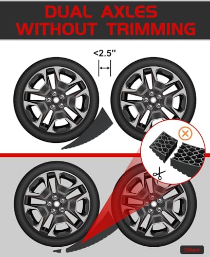 Image of RV Leveling Blocks Ramp Kit, 2 Packs Camper Leveler System for Travel with Two Chocks, 2 Anti-Slip Mats, 1T Bubble Level and Carry Bag, Up to 35000 LBS, Easier & Faster to Level Camper-Red