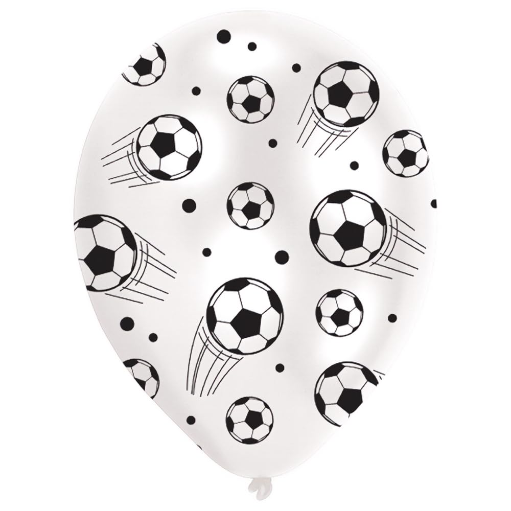 amscan 9900716 Soccer Ball Latex Party Balloon Decoration-6 Pcs