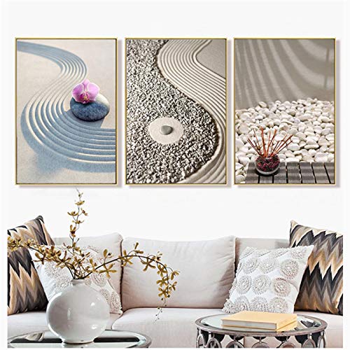 Impression moderne orchidée créez un salon zen et relaxant avec ce triptyque sur toile