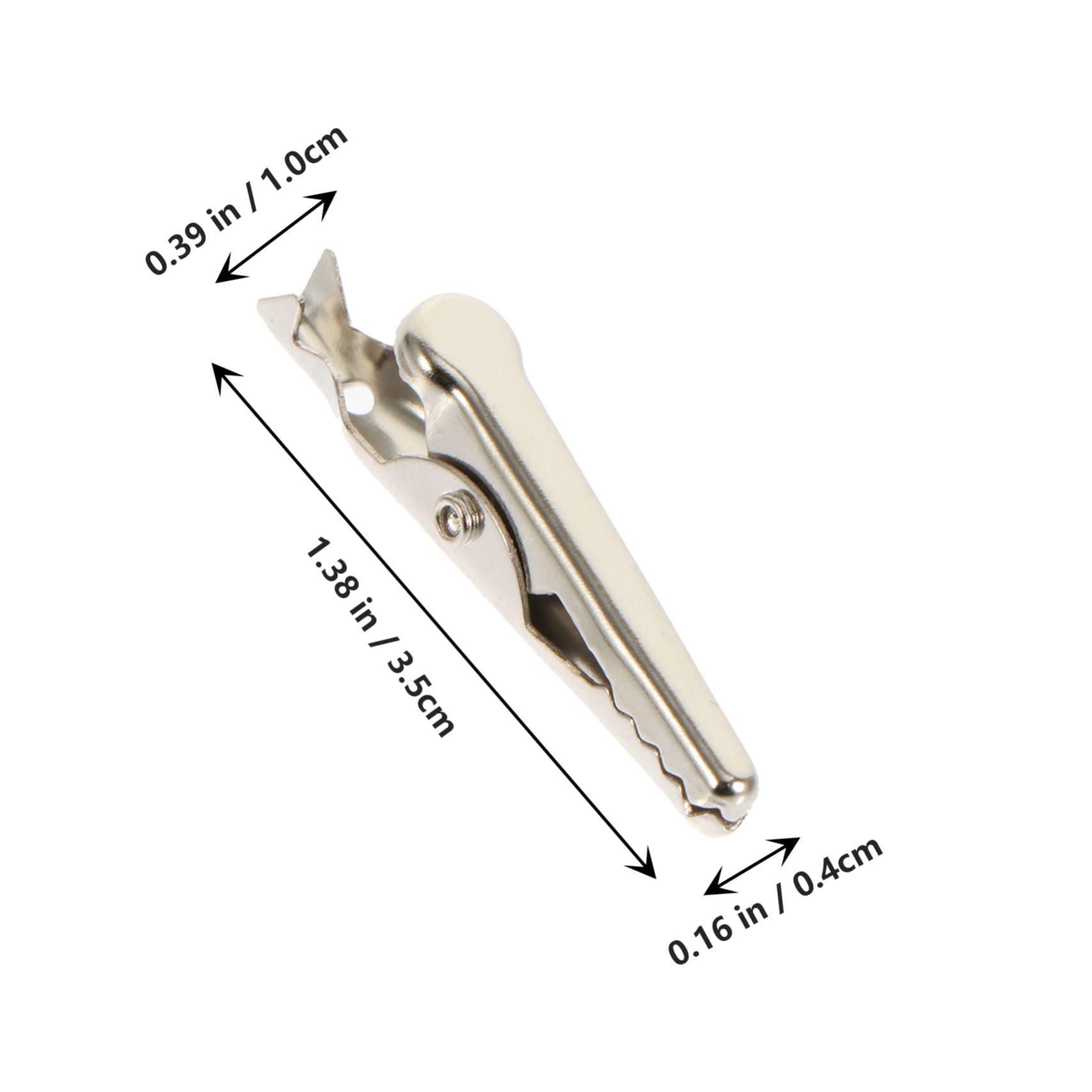 FOYTOKI 50 Pcs Electroplated Alligator Clips Iron Clamps for Electrical Lab Work