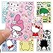 Cute Anime Stickers, 24 Sheets Make Your Own Cartoon Anime Stickers, Make a Face Sticker, Classic Anime Themed Decals, Art Craft Party Supplies