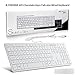 B.FRIENDIT Wired USB Keyboard, Comfortable Quiet Chocolate Keys, Durable Ultra-Slim Wired Computer Keyboard(QWERTY) for PC, Windows 11/10/8/7/XP/Vista KB1430 - White