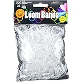 Touch of Nature Neon Gel Loom Bands, 500 Bands and 25 Plastic Clasps, Clear