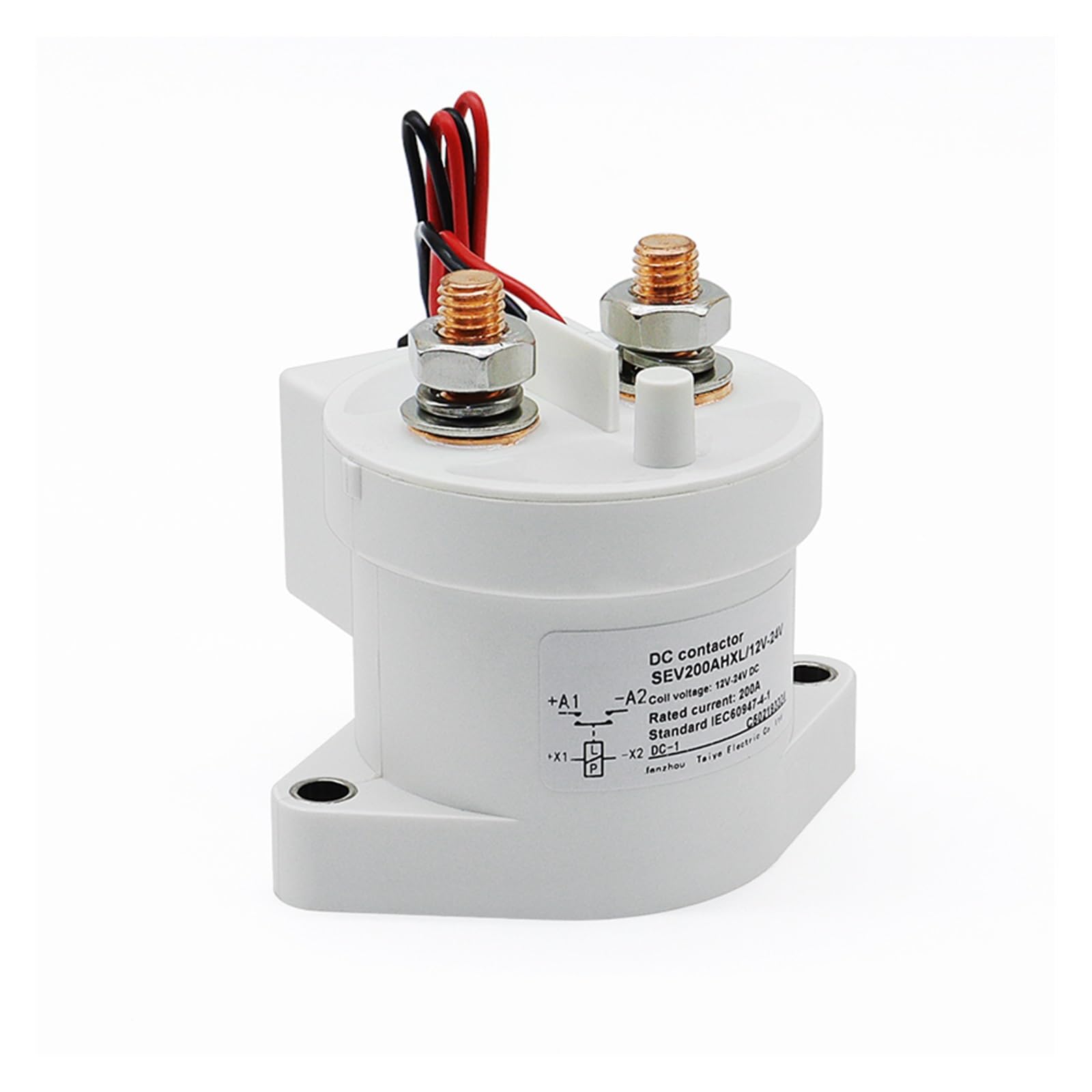 1pc 200A DC Relay Contactor High Power Automotive Relays SEV200AH Vehicle Contactor 12-24V 1NC