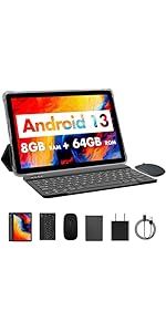 Amazon.com : PRITOM All-New Tablet 10 inch Android 14, Octa-Core