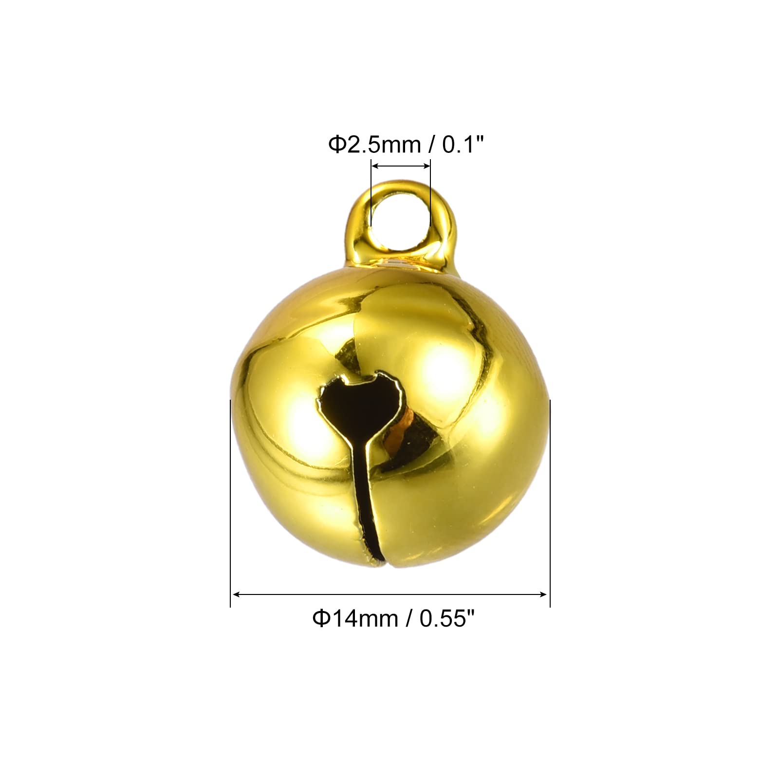 Cascabeles Campanas 14mm 12 Piezas Dorado Tono para Artesanía Bricolaje Navidad Decoración