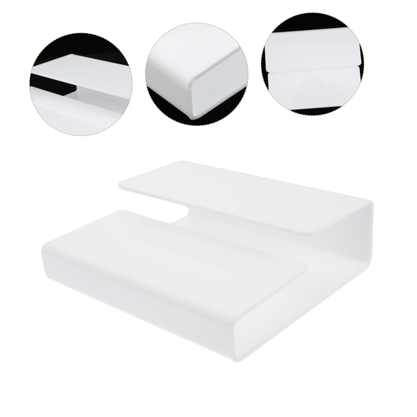 PRETYZOOM 1pc Stepped Glasses Frame Glasses Holder Rack Display Shelf Glasses Storage Holder Glasses Show Holder Eye Glasses Eyeglass Holder Eyeglasses Glasses Show Stand White Acrylic