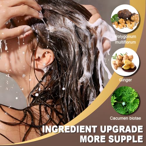 Yiciani Black Hair Dye Shampoo Hair Color Shampoo for Gray Hair Coverage, 3 In 1 Black Hair Color Shampoo 100% White Coverage Natural Herbal Instant Hair Dye for Men and Women - Image 3