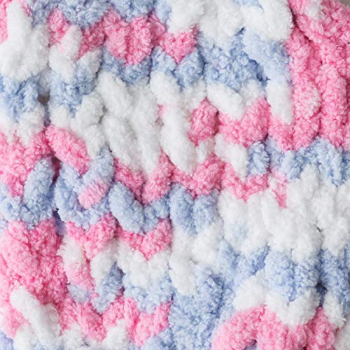 Image of Bernat Baby Blanket Yarn, 3.5 oz, Gauge 6 Super Bulky, Pink /Blue Ombre