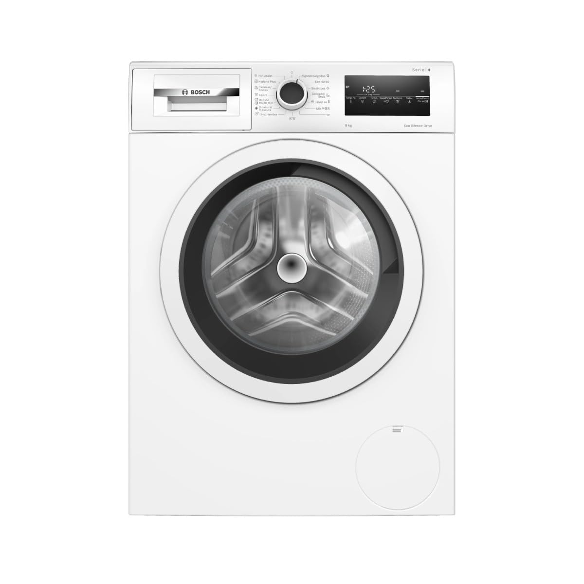 Bosch Serie 4 Frontlader-Waschmaschine, 8 kg, 1200 U/min, IronAssist-Funktion, ActiveWater Plus, EcoSilence-Motor, Weiß - WAN24272ES