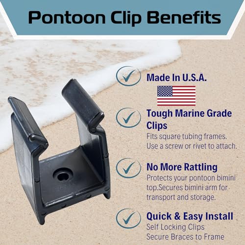 image for EZ-Xtend Bimini Top Hardware Durable Marine Grade Pontoon Top Bimini C