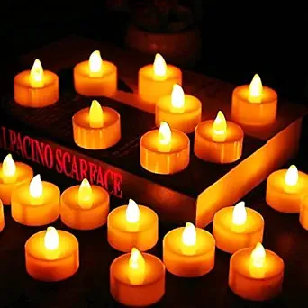 Festival Decorative - LED TEALIGHT Candles (White, 24 PCS) (24 PCS LED TEALIGHT Candles)