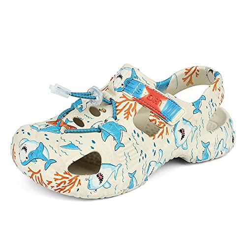 Mnplciea Kids Sandals Boys Girls Closed-Toe Sport Sandals Summer Breathable Hiking Walking Athletic Sandals Outdoor Pool Beach Shoes Water Shoes