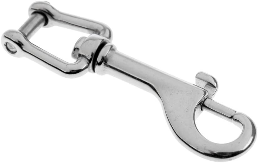Swivel Carabiner Hooks Keychains Lobster Claw Clasps in Stainless Steel - 8.5 X 2.3 Cm