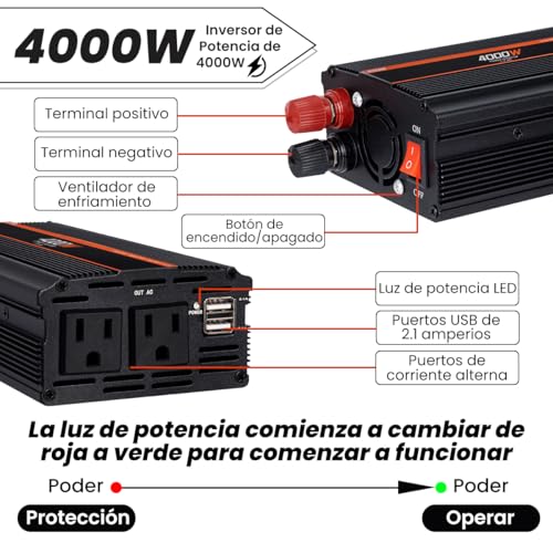 Inversor de corriente de 4000 watts 2 Imagen adicional