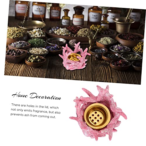 Healeved 1Pc Vaporizer Marine Tealight Holder Blue Candle Holders Incense Coil Burner Blue Candlesticks Sculptures Home Decor Taper Candlesticks Mediterranean Style Incense Burner Pink Cup #TOP5