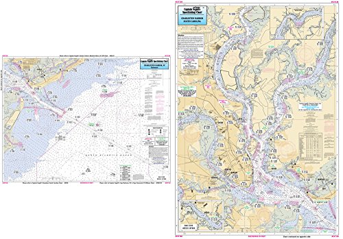Inshore Charleston Harbor, SC - Laminated Nautical Navigation & Fishing Chart by Captain Segull's Nautical Sportfishing Charts | Chart # CST136