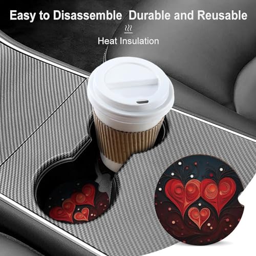 Dessous de verre pour voiture cadeau idéal - Lot de 6 - 5