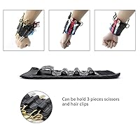 Vista 3 de Kit de herramientas de peluquería, funda de cuero sintético para tijeras, bolsa de tijeras de piel sintética, funda de tijera para peluqueros (1#)
