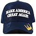 THE HAT DEPOT Exclusive 45th President Trump Make America Great Again 3D Cap (Navy-Flag)