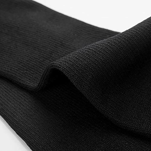 Image of Copper Compression Socks for Men & Women- 6 Pairs Copper Fit Socks - Suit for Running, Athletic, Nurses, Pregnancy, Flight, and Traveling (A- Black, L /XL)