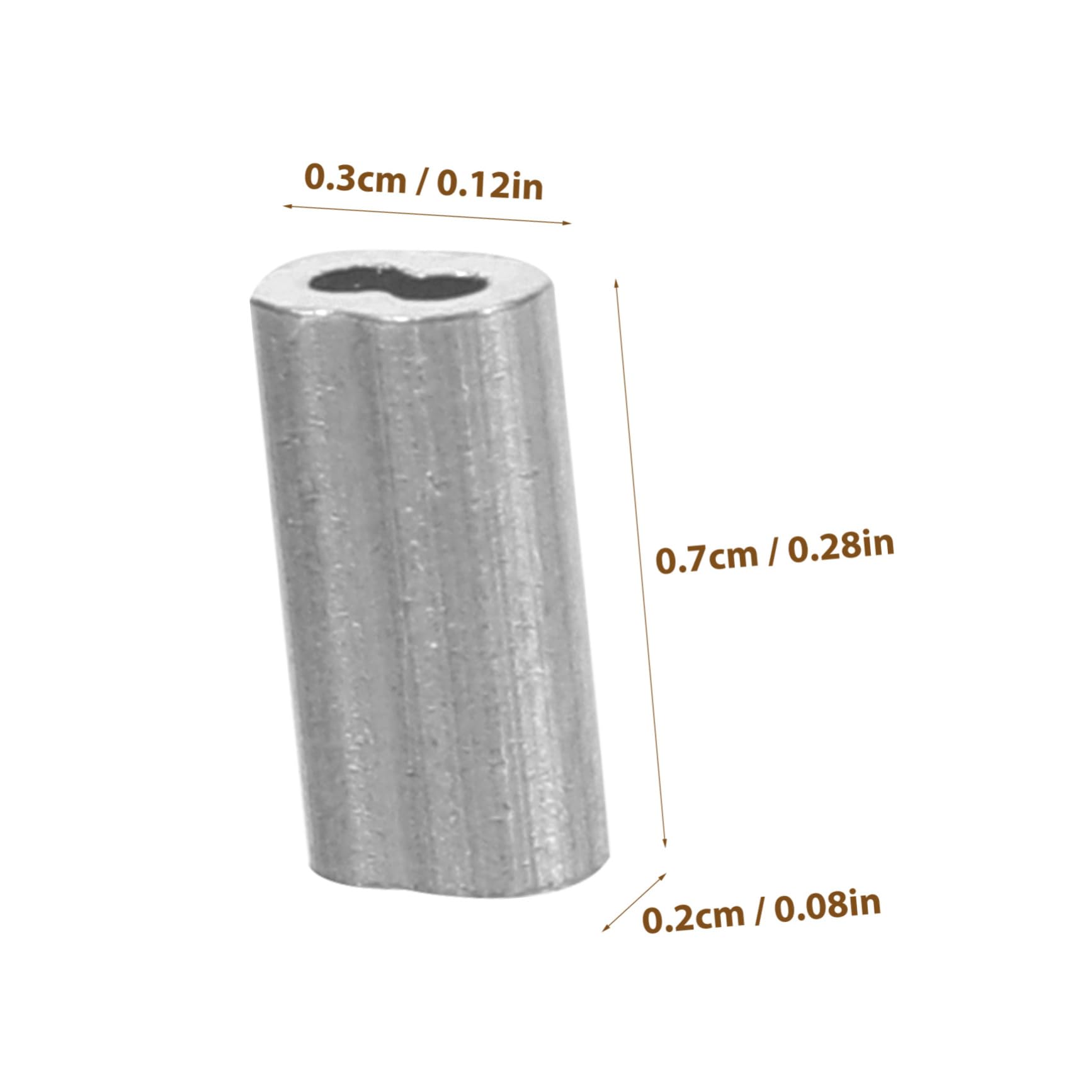 KICHOUSE 8-Shaped Aluminum Wire Rope Chuck 100pcs Cable Crimps Wire Rope Clamp Ferrule Crimping Tool Kit