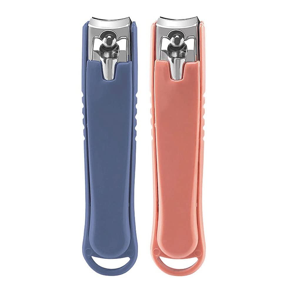 XIANGFAZJD Cortauñas 1 unids Clipper de uñas de Acero al Carbono Grande, cortadoras de uñas de Punta Profesional con Receptor de Clips, Clippers de uñas para el hogar con Archivos