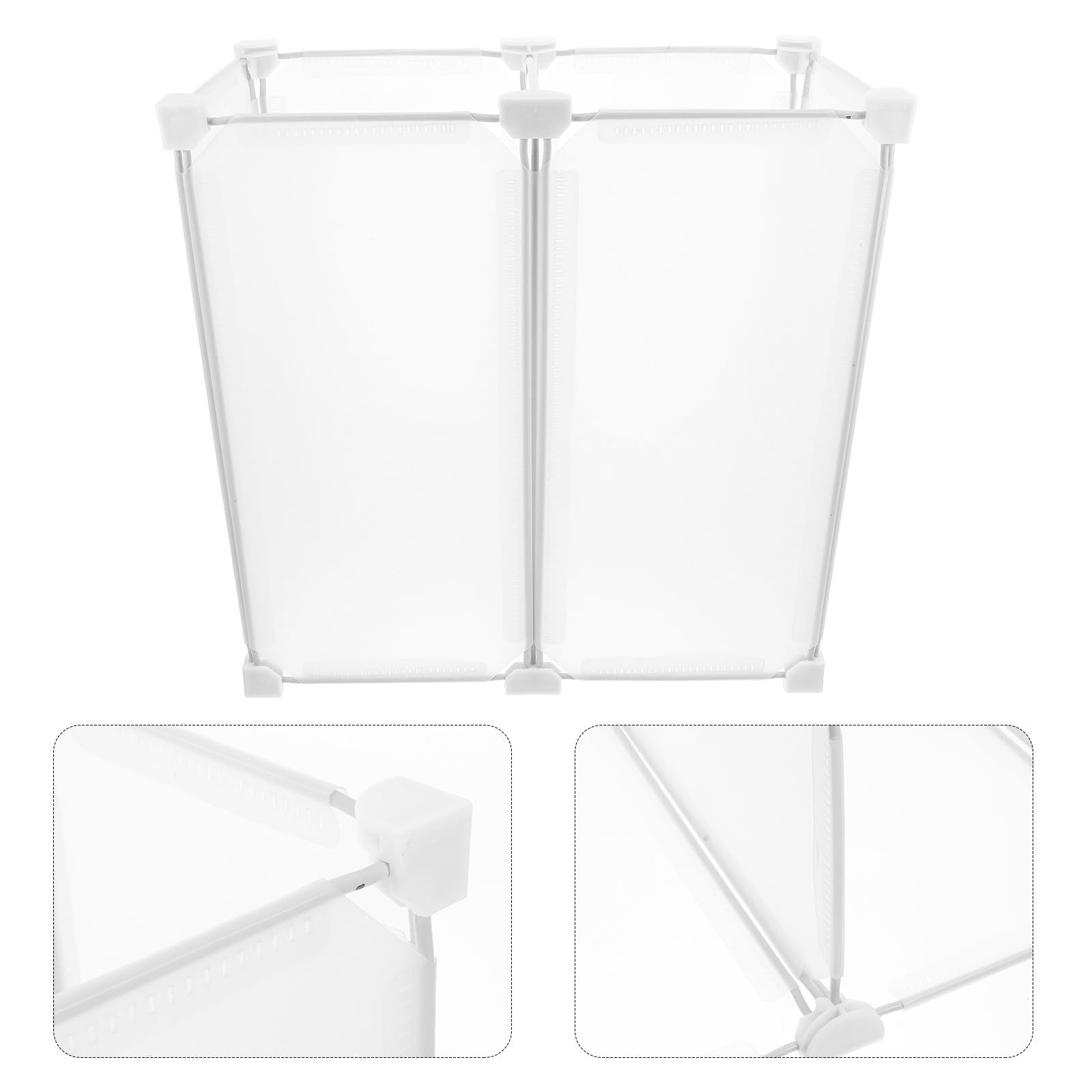 PACKOVE Organizzatore Cestello Portaoggetti in Acciaio e Pp Bianco per Frigorifero Divisore per Congelatore Facile da Pulire per Case e Negozi