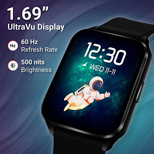 New-Fastrack-Reflex-Beat-169-UltraVU-Display500-Nits-Brightness60-Sports-Modes247-Heart-Rate-MonitorSpO2-MonitorSleep-TrackerIP68-Water-ResistantMusic-Camera-Control