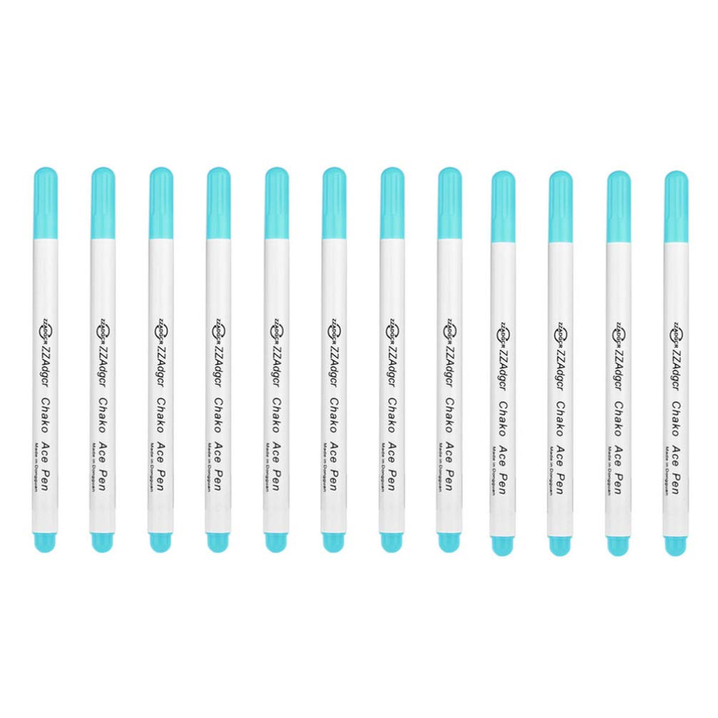 SUPVOX 12pcs Surgical markers Tattoo Surgical Piercing Skin Marker Positioning Body Art Pens (Cyan)