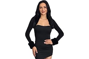 Long Sleeve Faux Fur Bolero Shrug for Weddings
