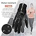 OZERO Winter Gloves for Women Touch Screen Non-Slip Silica Gel Thermal for Phone Texting - Windproof for Hiking Running Cycling Driving - Black (Medium)