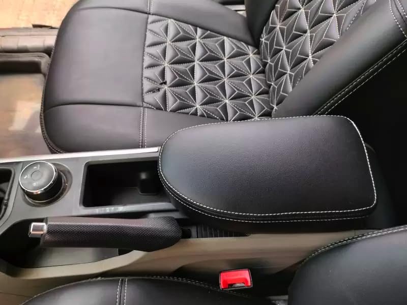 Image of Carigiri OEM Type Small Size Armrest For Tata Nexon /Nexon Ev /Nexon Ev Max /Nexon Facelift /Punch Ev Adventure (Double Stitching,Nappa Leatherette)(All Models & Variants) (Small)