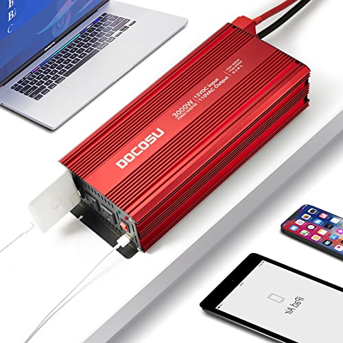 3000W Power Inverter,12V Dc To 110V Ac Inverter For Home, 3 Ac Outlets, Usb Port, Dual Smart Fans, 3000 Watt Power Inverter Suitable For Vehicles, Rv, Outdoor, Camping, Boat, Emergency #TOP1