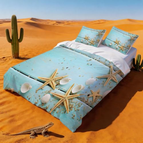 Parure de lit 140 x 200 mer pour lit 1 personne avec housse de couette douce sans repassage