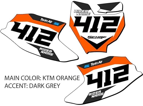 Vista 2 de 2016-2018 SX 50 SG63 Custom MX matrículas Senge Graphics Kit compatible con KTM