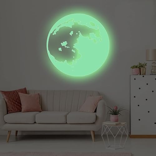 Miniatura 7 de Calcomanía de pared que brilla en la oscuridad con estrellas y luna  Calcomanía de techo brillante para habitación de niños, decoración de luz