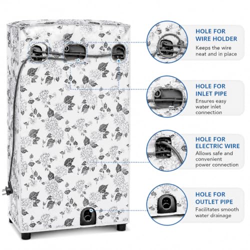 Image of Amazor Waterproof Top Load Washing Machine Cover Compatible for (Lg / Samsung 5.5kg , 6 kg , 6.5kg), Fabric