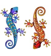 WINBST Décoration Murale Gecko En Métal - Gecko - Lézard Salamandre - Pour Jardin, Terrasse, Table, Mur - 25 X 17 X 0,8 Cm