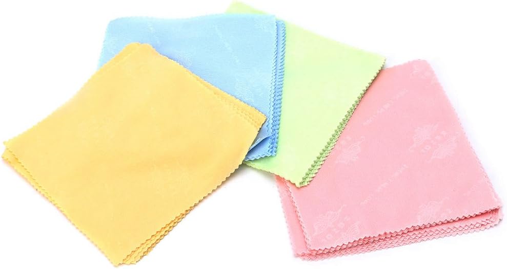 dfsdmlp Microfiber Cloth-100PC Microfiber Clean Polishing Cloth for Sterling Silver Gold Platinum Jewelry Anti Dust