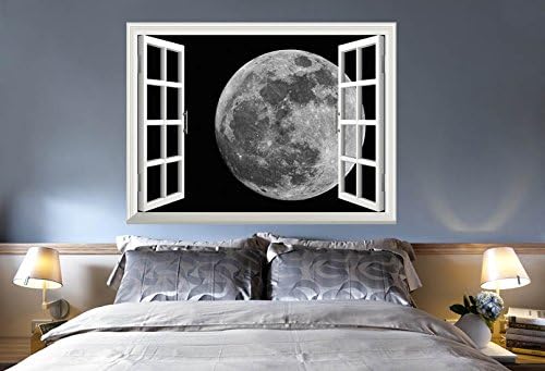 Miniatura 2 de wall26 Adhesivo de pared extraíblemural de pared de 36 x 48 pulgadas, luna llena