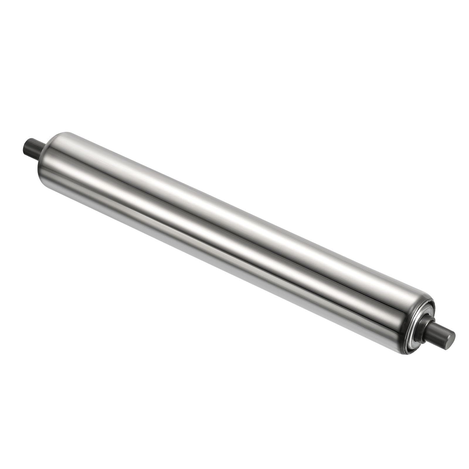 PATIKIL Rullo del Trasportatore Diametro 3" Lunghezza 14", Parte Ricambio Trasmissione in Acciaio Inossidabile Estremità Zincata, Argento