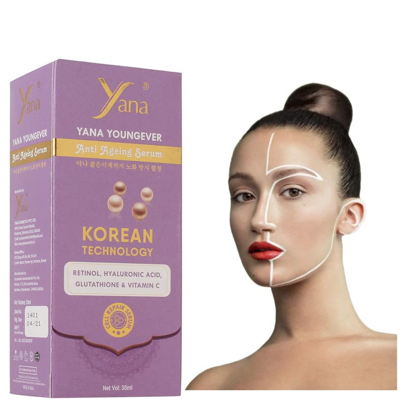 Yana Suero facial avanzado de retinol hidratante para el cuidado de la piel para la cara, antienvejecimiento, retinol, arrugas y líneas finas,