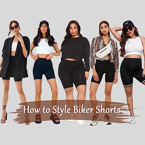 MOREFEEL 3 Pack Buttery Soft Biker Shorts for Women - 5"/8" High Waist Tummy Control Workout Yoga Running Gym Athletic Shorts3