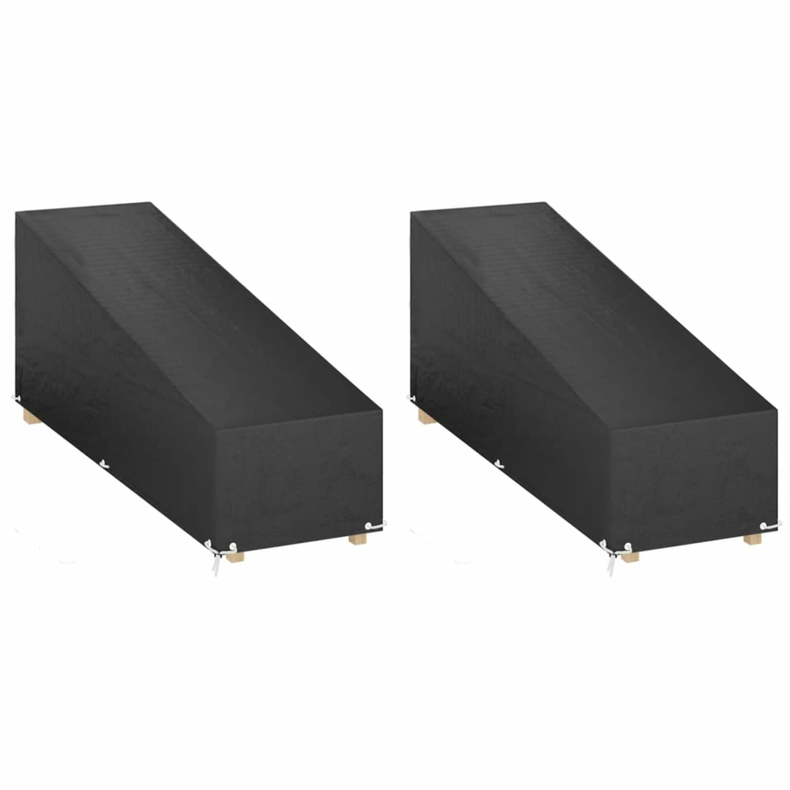 Rantry Casa Coperture Sdraio 2 Pezzi 12 Occhielli 205x75x40/70 cm Polietilene, Lettini Prendisole, Divano Letto Mobili, Lettini da Giardino, Lettino da Piscina da Giardino per Esterno Piscina