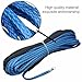 SWPHRT 1/4'' x 50 FT Car Synthetic Winch Rope Kit, 7700LBS Vehicle Winch Cable Line with Protective Sleeve, Heavy Duty Automotive Winching Line Kit, Universal for ATV UTV Truck Offroad (Blue)