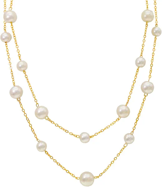 Baroque Daisy Pearl Choker Necklace for Women 14K Gold Plated Dainty Pearl Necklace Daisy Sun Flower Pearls Y2 Necklaces Jewelry Gifts