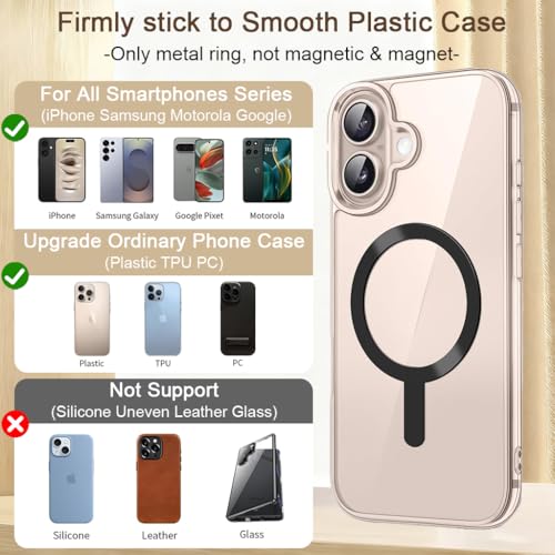 Image of ZORBES 4Pcs Adapter Ring for Magsafe Ring Magnetic Phone Ring for Wireless Charging Universal Wireless Charger Conversion Mag Safe Metal Sticker Kit Compatible with iPhone Samsung OnePlus and More