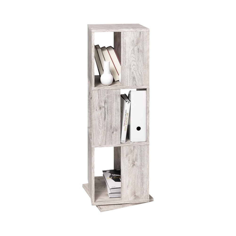 FMD Möbel, 291-001E Tower drehbares Regal in ausführung sandeiche nachbildung, melaminharz beschichtete spanplatte, maße 34.0 x 108.0 x 34.0 cm (BHT)