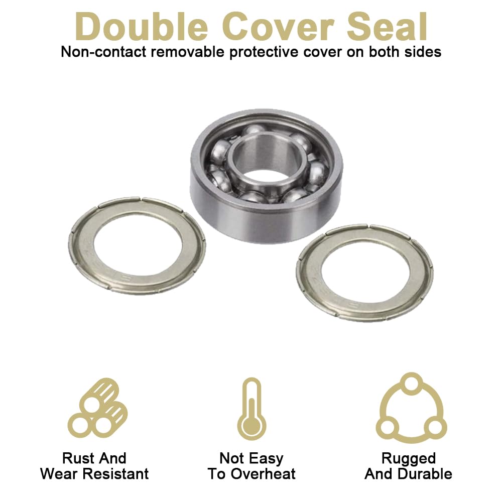 20 sztuk łożysk kulkowych 608zz 8 x 22 x 7 mm, metalowe łożyska kulkowe 608, podwójnie ekranowane łożyska kulkowe, deskorolka Deep Groove Ball Bearings, promieniowe łożyska kulkowe zwykłe, miniaturowe